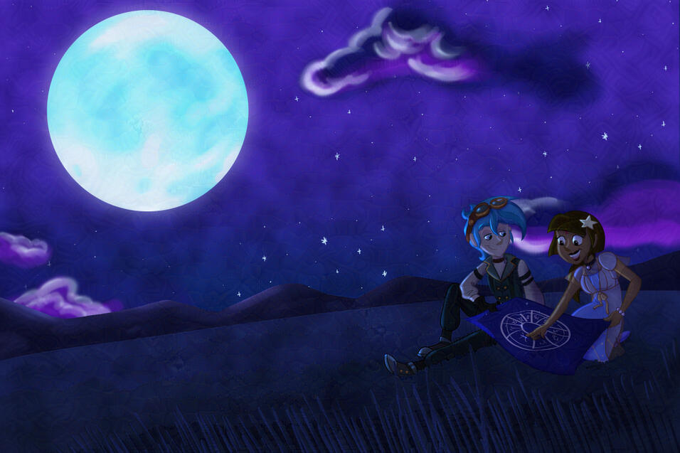 Stargazing Illustration