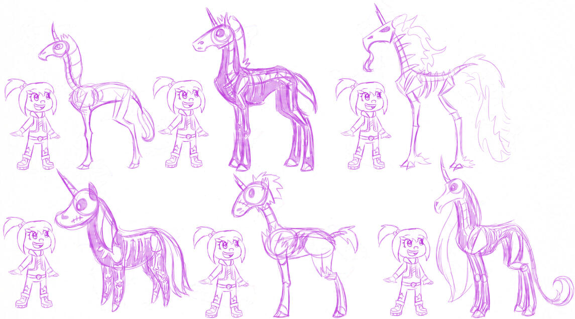 Zombie Unicorn: Benny Character Design Test